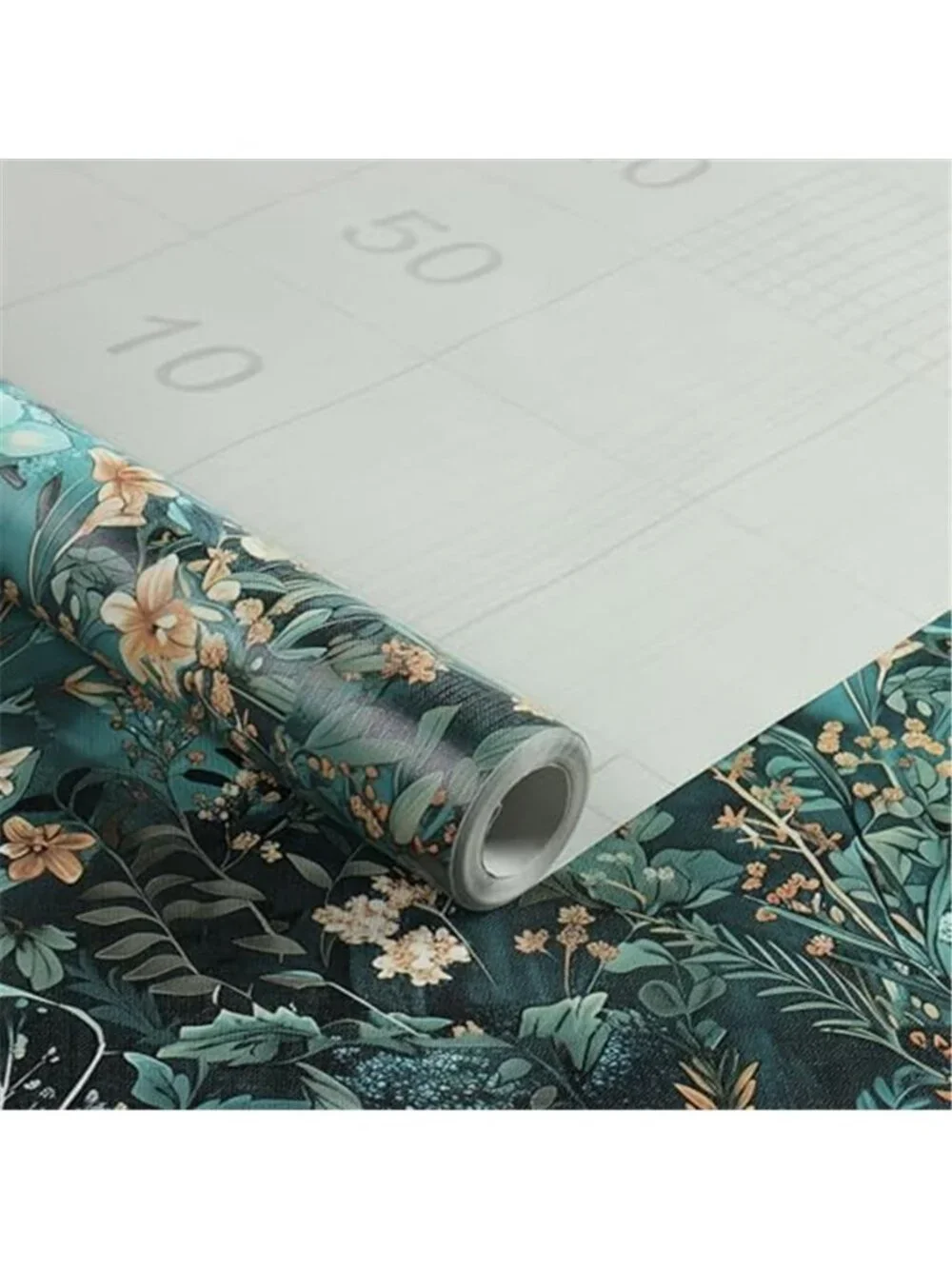 Green Floral Peel And Stick Wallpaper Vintage Botanical Removable Vinyl Decor